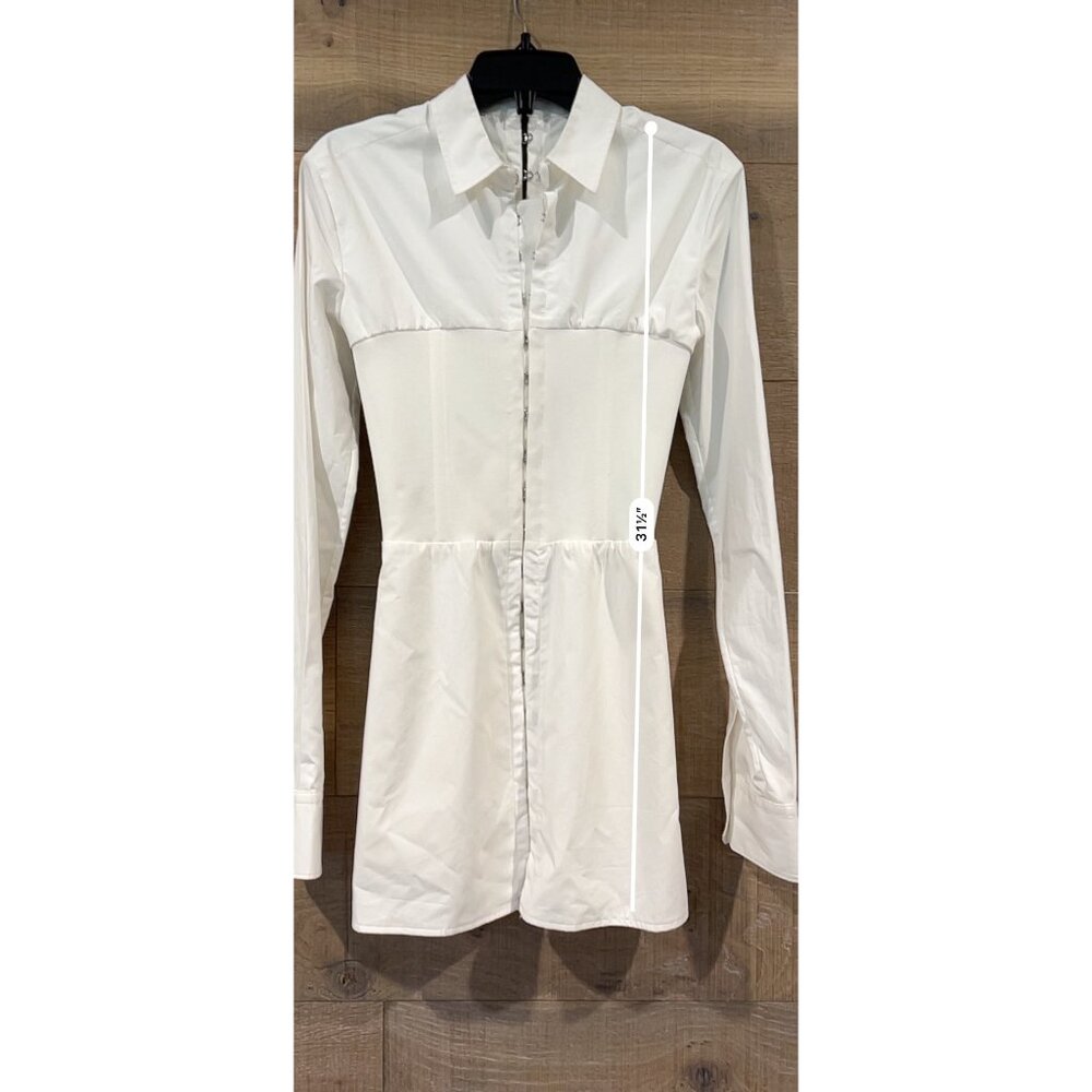 Dion Lee Hook mini white shirt dress Size US 2 - Picture 8 of 11